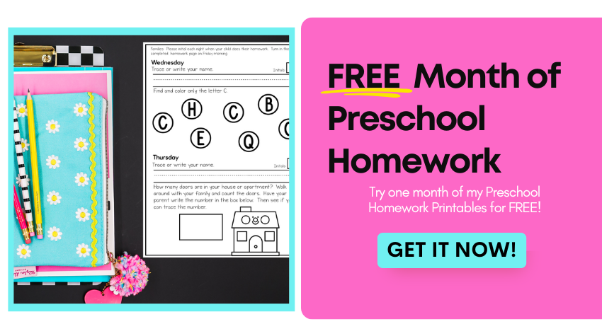 opt in for free preschool homework printables